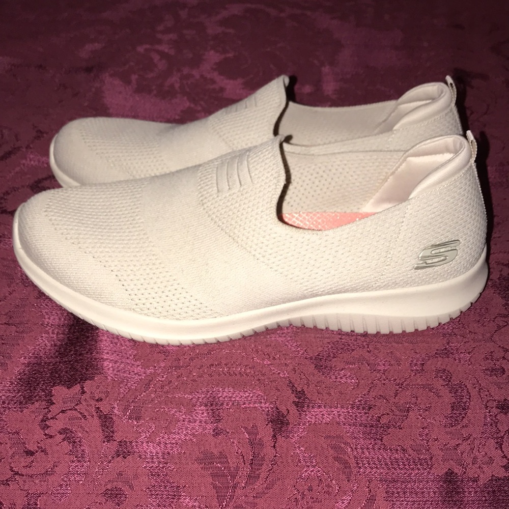 Skechers Ultra Flex Flat Washable Knit Slip-On Shoes - Harmonious - Picture 3 of 8